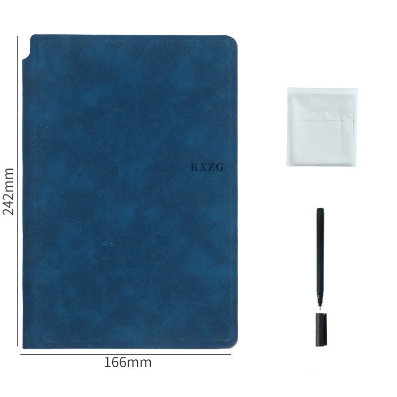 1 Pcs Reusable Whiteboard Notebook Set With Whiteboard Pen Erasing Cloth Leather Memo Pad Weekly Planner Portable Stylish Office