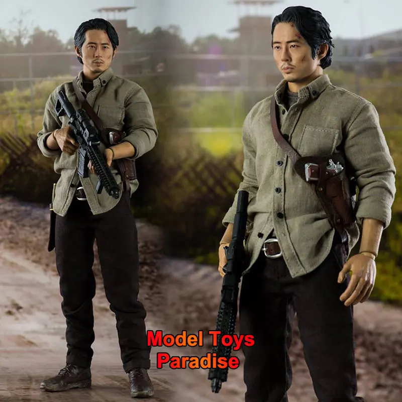 

Threezero 3Z0393 1/6 Men Soldier Terrifying Zombies Pizza deliveryman Steven Yeun Full Set 12inch Action Figure Collectible Toys