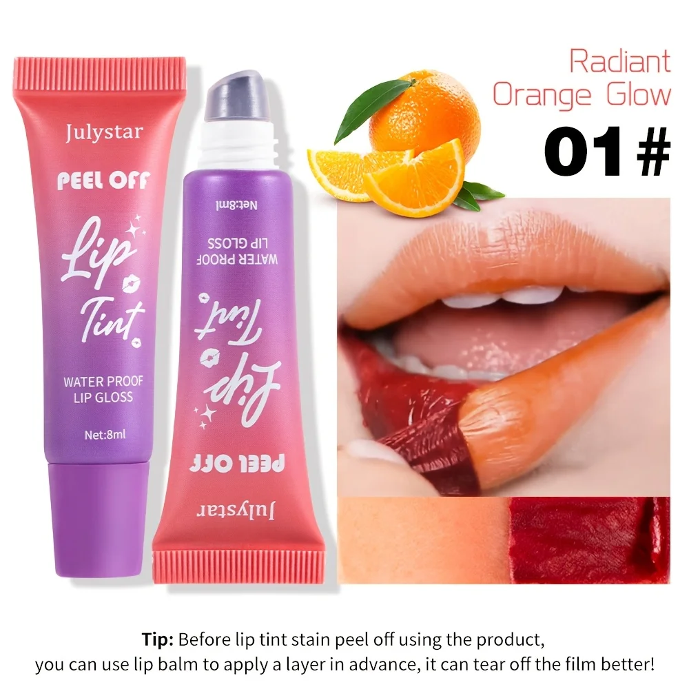 Teinte à lèvres mate Peel-Off – Tache à lèvres imperméable parfumée fruitée, couleur longue durée avec finition mate, maquillage pour les lèvres qui ne se décolore pas