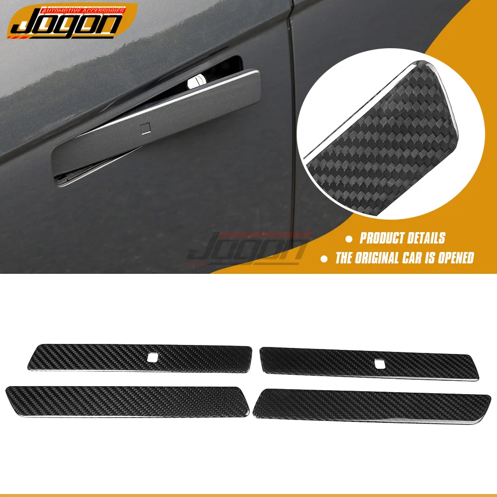 Real Carbon Fiber Exterior Door Handle Protection Cover Trim For Hyundai Ioniq 5 N N Line 2021 2022 2023 2024  Car Accessories