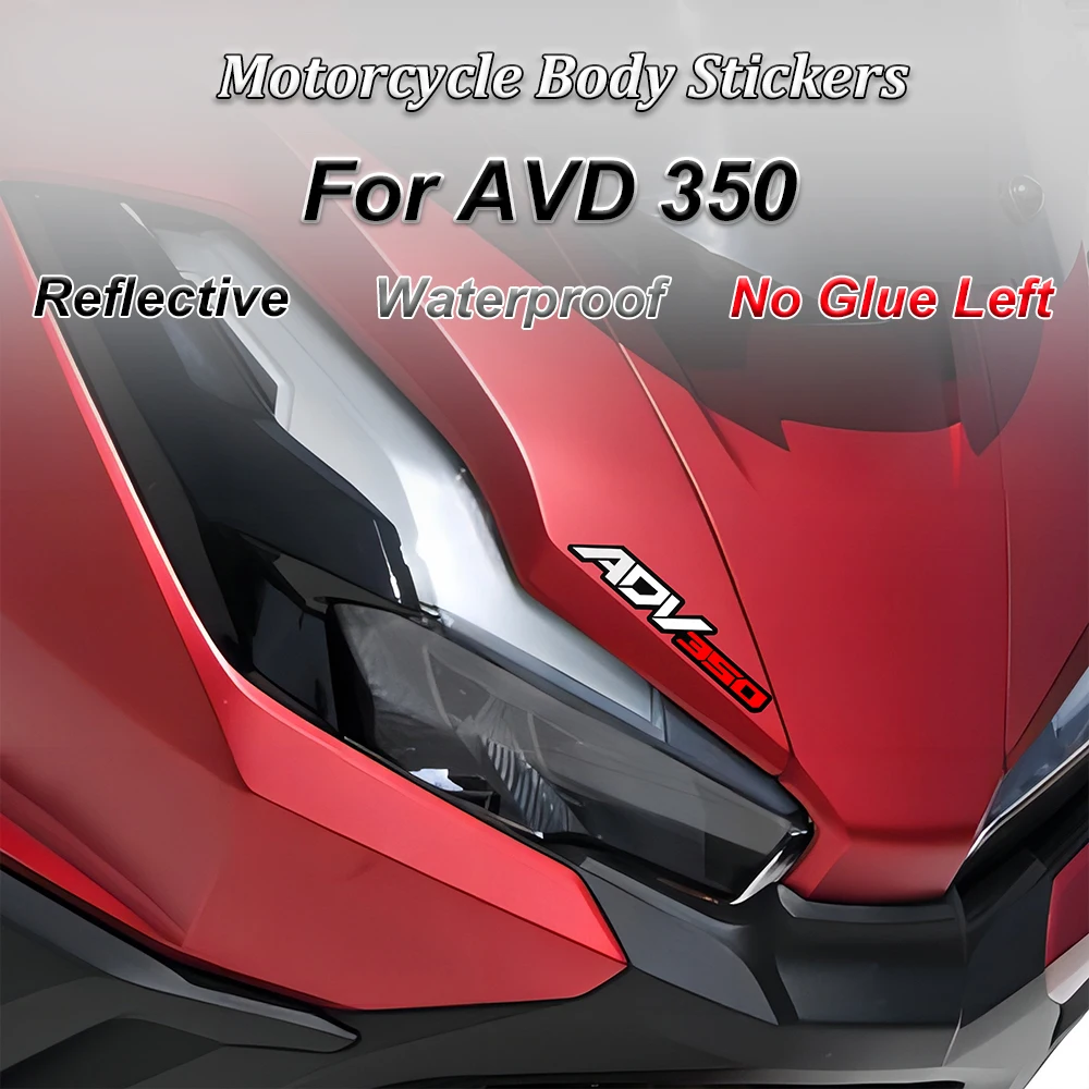 Motorstickers Reflecterend Stuur Sticker Waterdicht Adv 350 Accessoires Voor Honda Adv350 ADV-350 2022 2023 2024