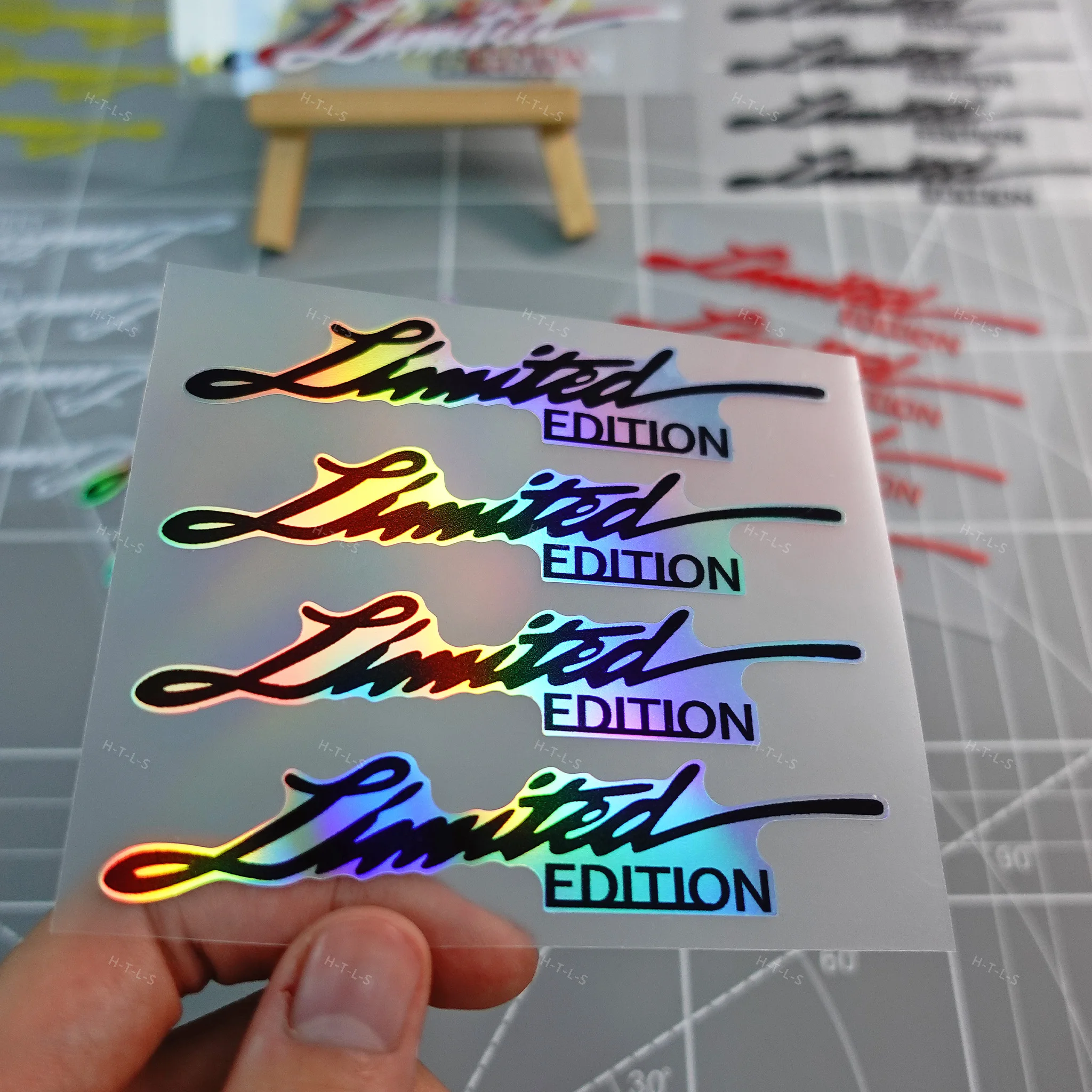 

4PCS/Sheet Limited EDITION Stickers Waterproof Vinyl Decals for Motorcycle Helmet Fuel Tank Car Rearview Mirror Window DIY Decor