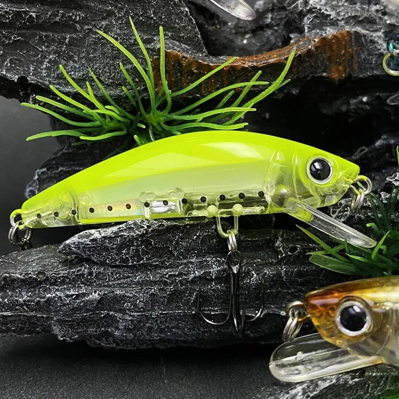 66mm 7.8g 3D Minnow Fishing Lure Floating Wobblers Artificial Hard Bait Inshore Crankbait Pesca Trout Fishing Tackle Accessories