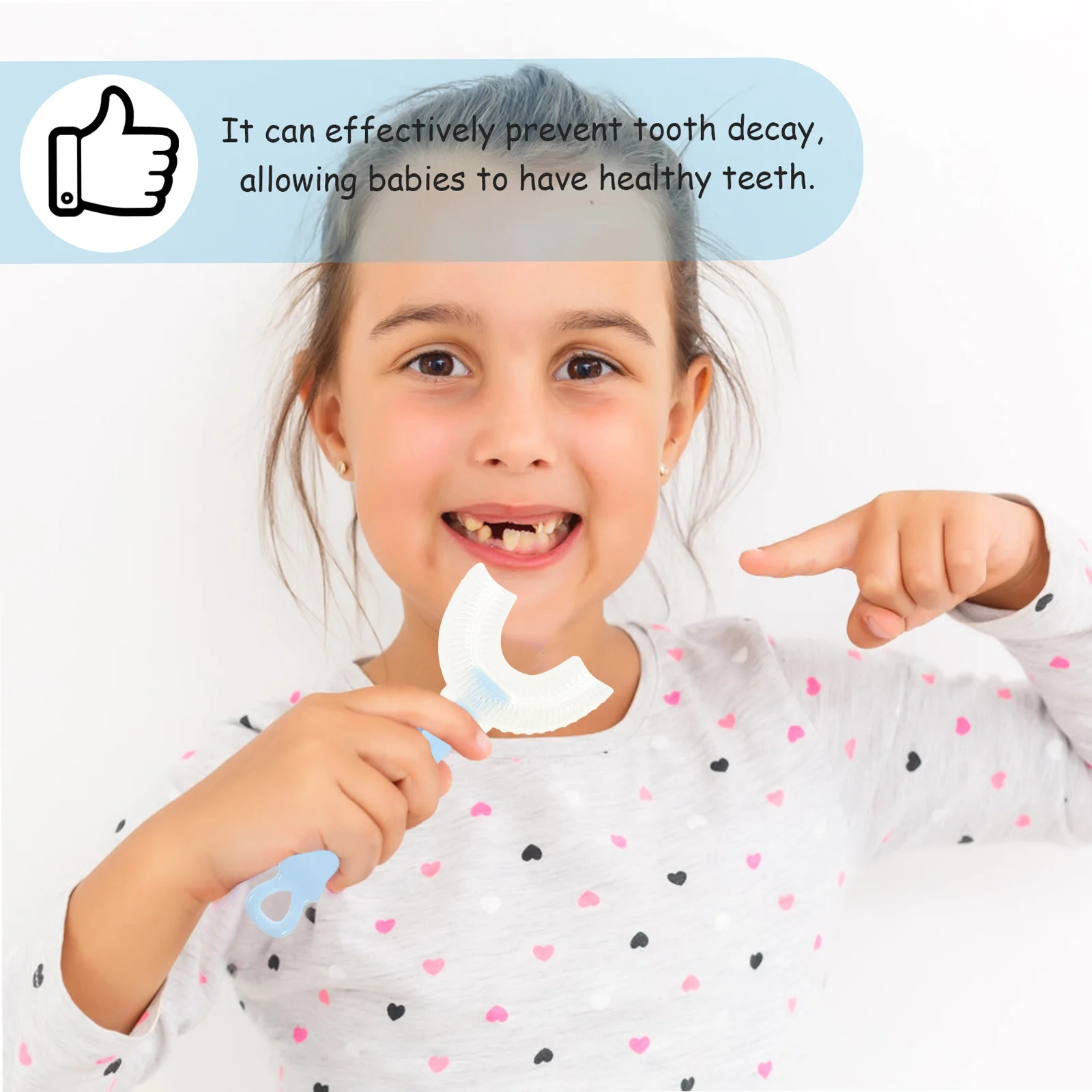 4 قطعة فرشاة أسنان على شكل حرف U حجم السفر طفل فرشاة الأسنان المحمولة مريحة فرشاة الأسنان اليدوية فرشاة أسنان الاطفال #3