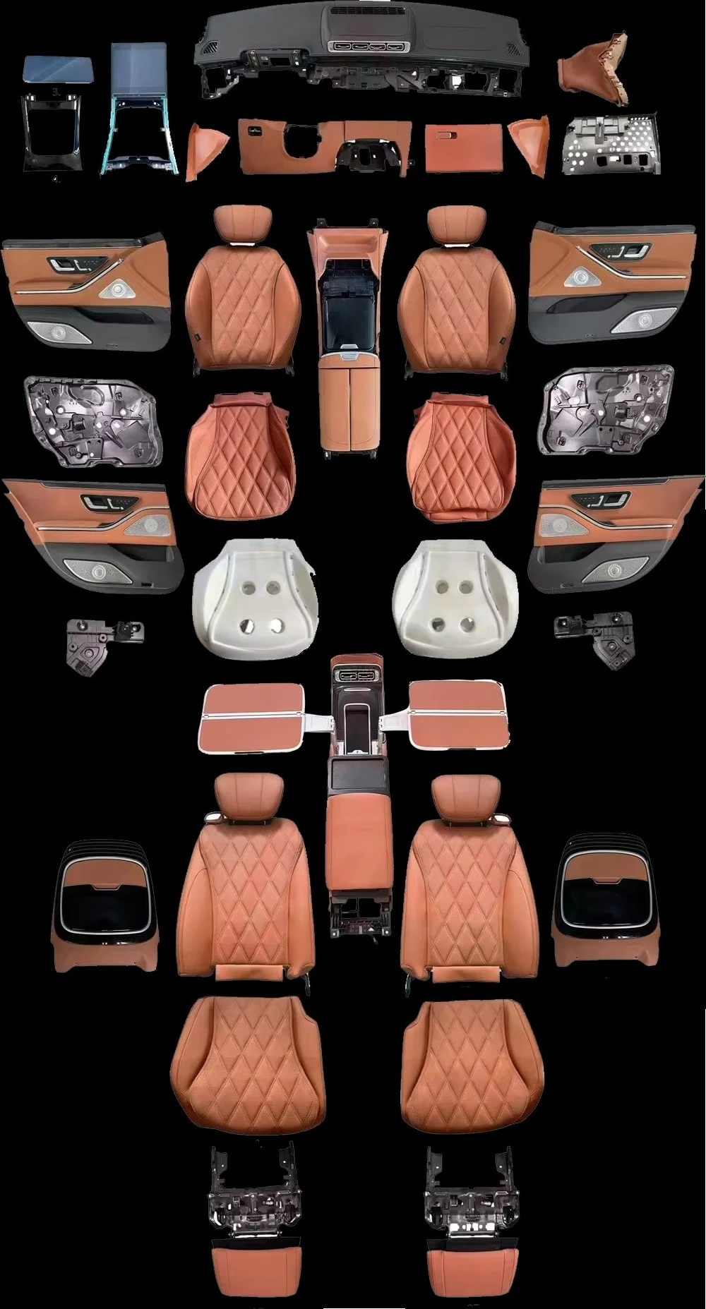 Luxury Custom Interior Upgrade Kit Dashboard Support Right Hand Side for Benz S-Class W221/W222/W223