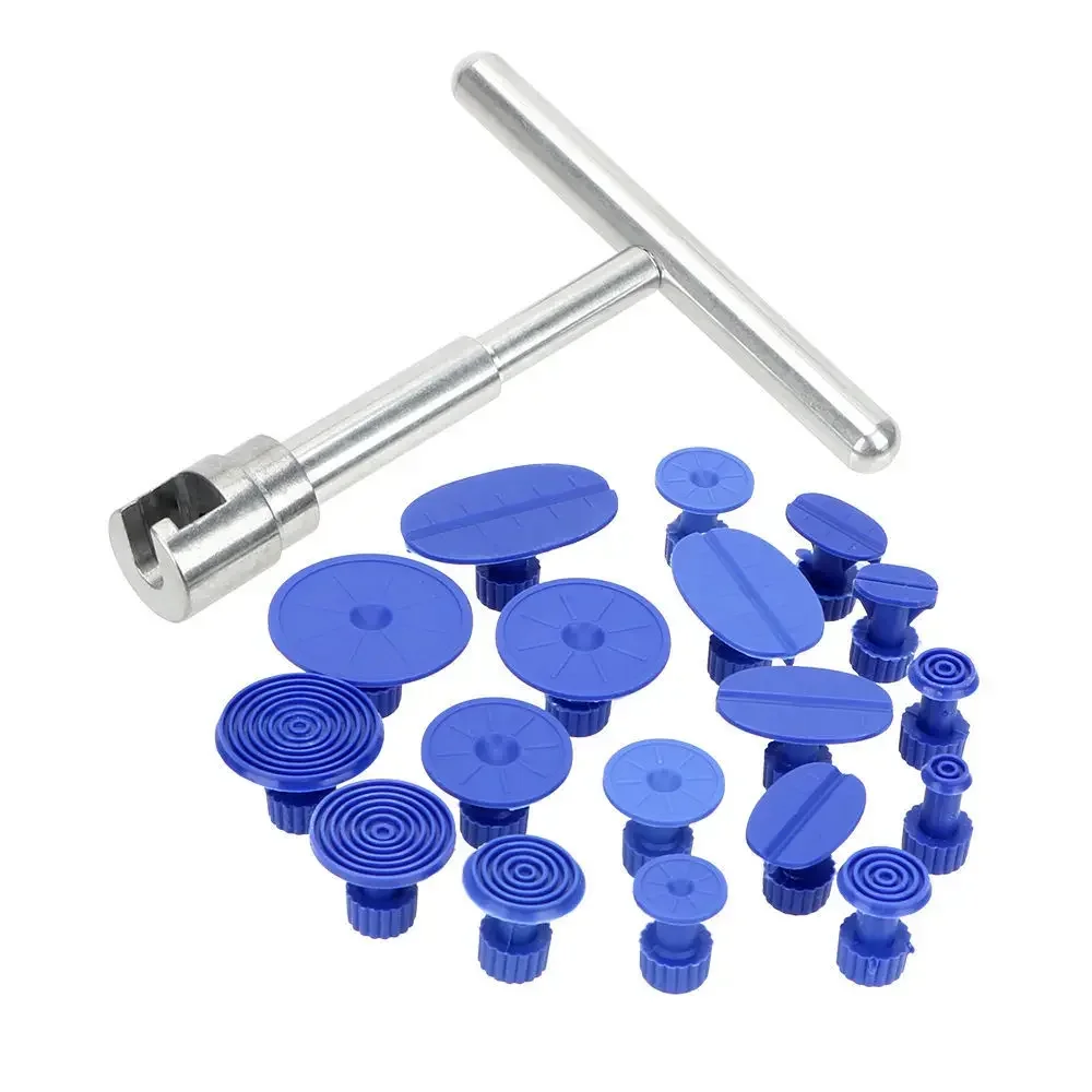 Car Dent Puller Repair T Dent Tool Auto Body Paintless Body Part Mechanical Sheet Metal Slide Removal Slide Hammer Reverse+18Pcs