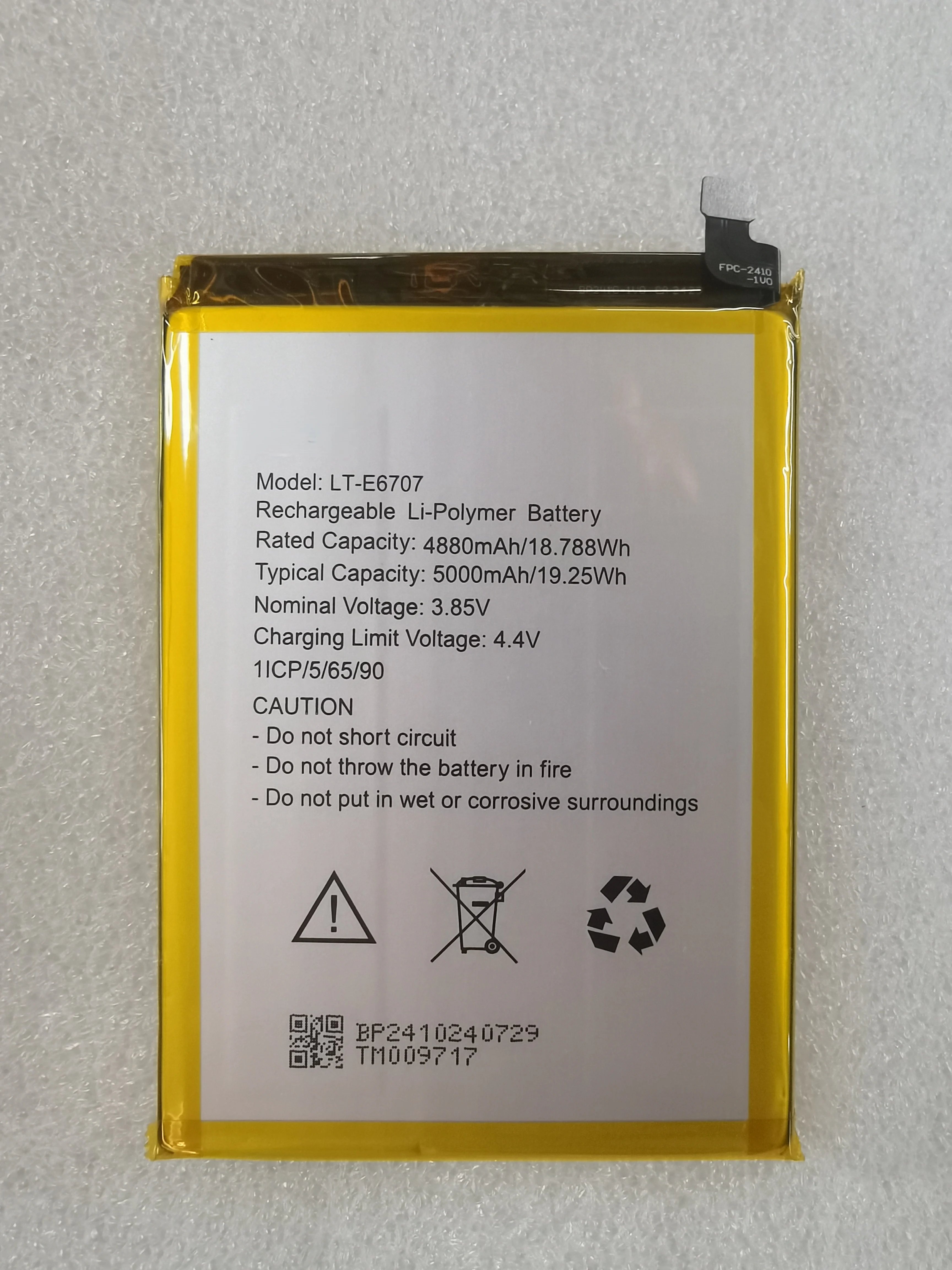 

Новый оригинальный аккумулятор для мобильного телефона LT LT-E6707 1ICP5/65/90