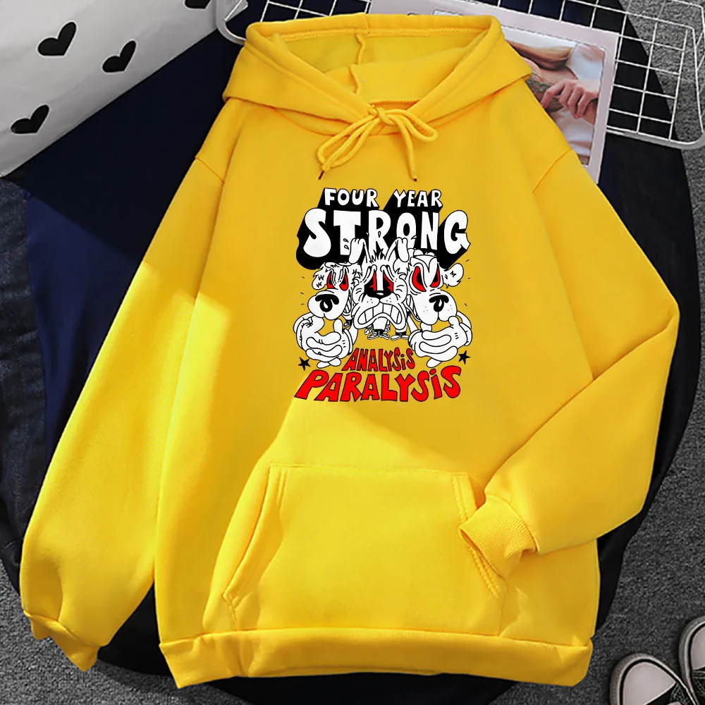 Analysis Paralysis Dog Graphic Hoodies Four Year Strong Band Print Sweatshirts Winter Casual Men/Women Pullovers Cartoon Hoodie