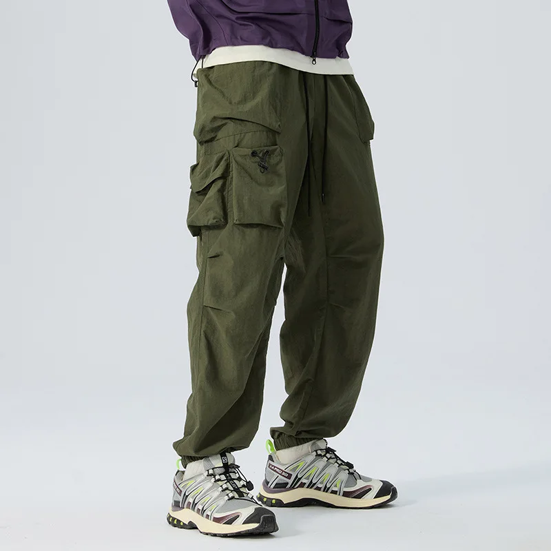 

Мужские повседневные походные брюки большого размера, водонепроницаемые, для активного отдыха, модные, функциональные, из нейлоновой ткани