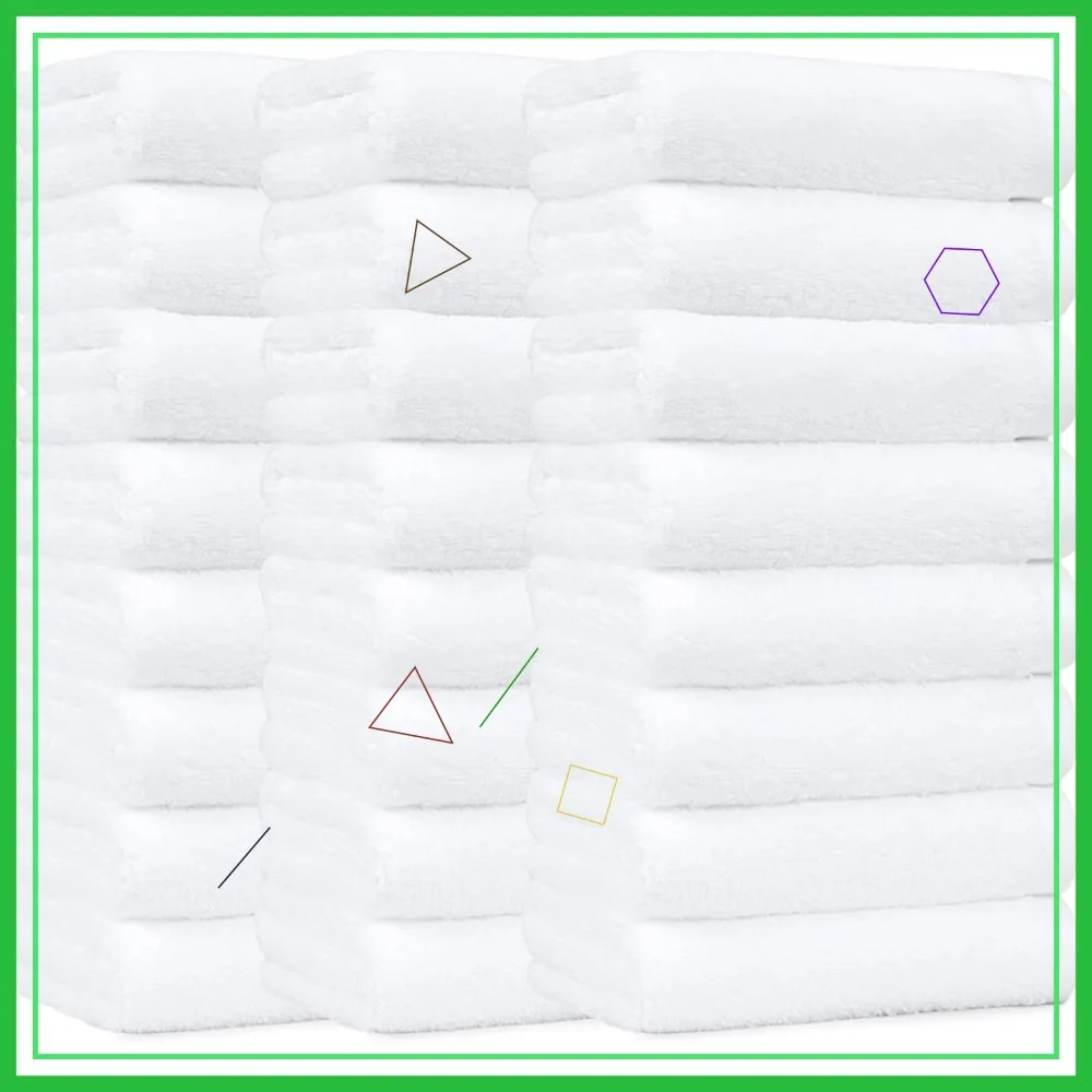 

Мягкие толстые хлопковые полотенца для рук, 16x26 дюймов, белые, упаковка 24 штуки для дома и ванной комнаты