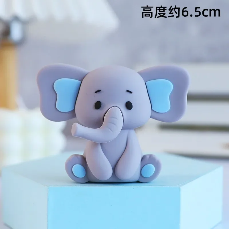 Elephant Baby Cake Decoration Balloon Elephant BABY Building Block Cake Toppers Kids Happy Birthday Party Decor Baby Shower