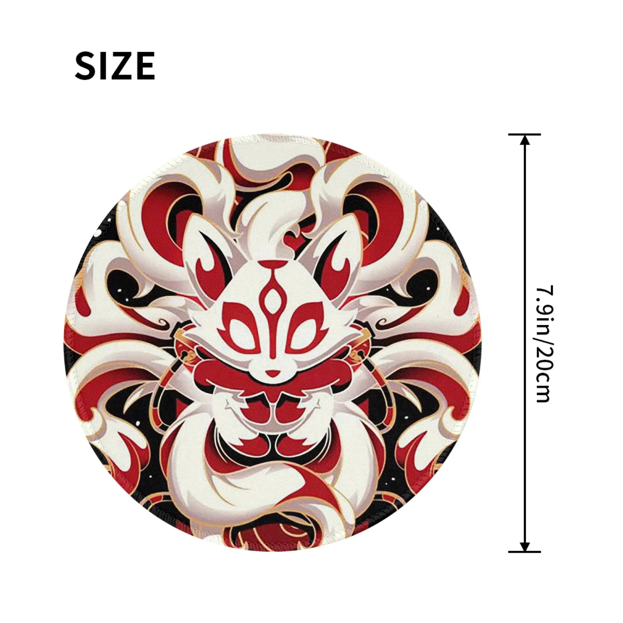 Fox Spirit Kitsune Japanese Kabuki Mouse Pad Computer Keyboard Mouse Mat Gamer PC Laptop Desk Mat Office Accessories Table Mats