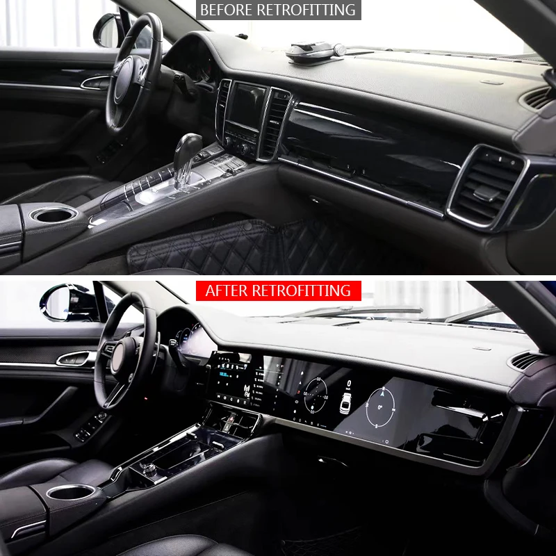 2009-2016 Car modification center console screen co pilot multifunctional media entertainment screen button panel for Panamera