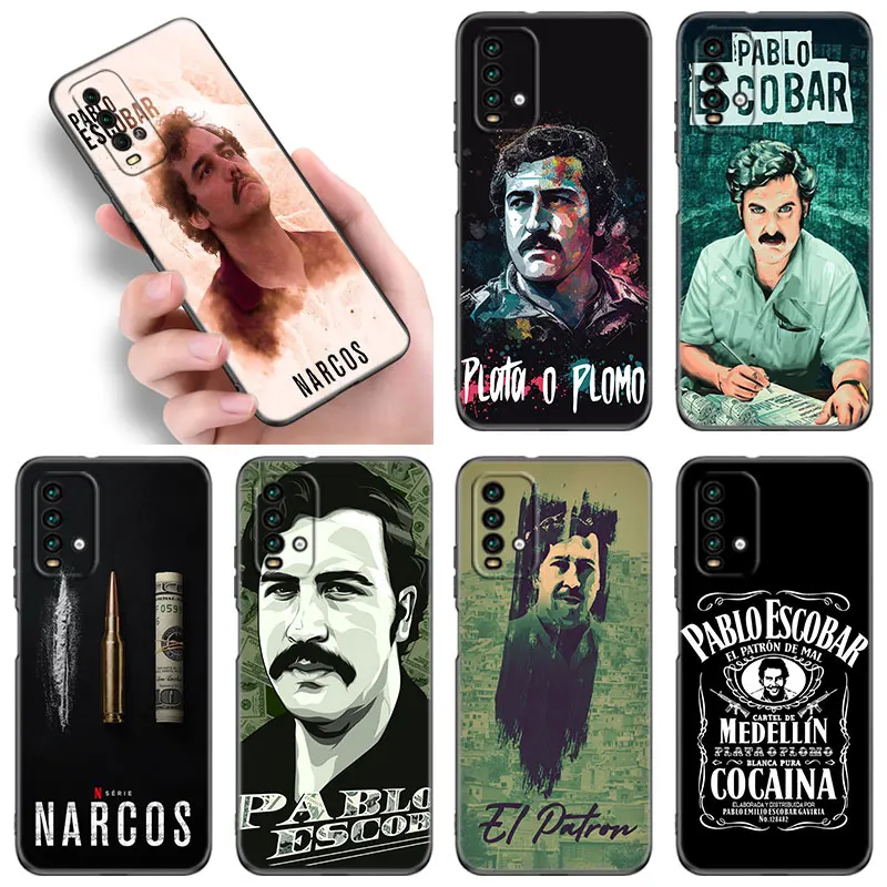 Pablo Escobar Black Phone Case For Xiaomi Redmi 11 Prime 11A 12C 13C A1 A2 Plus A3 12 4G 10 13R 5G 9A 10A 9C 10C 9i 12R Note 9T