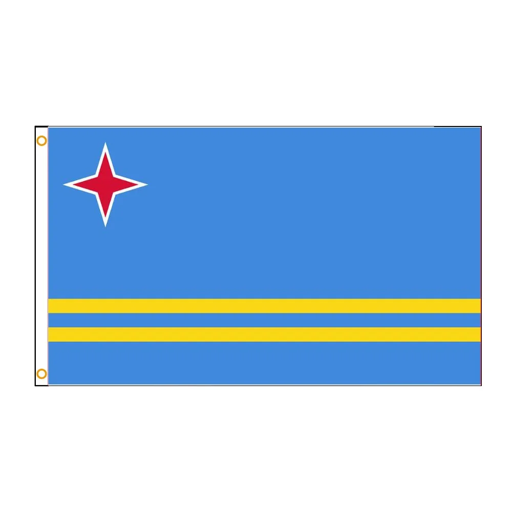 

90*150cm Netherlands Constituent Countries Aruba Curaçao Flag Banner