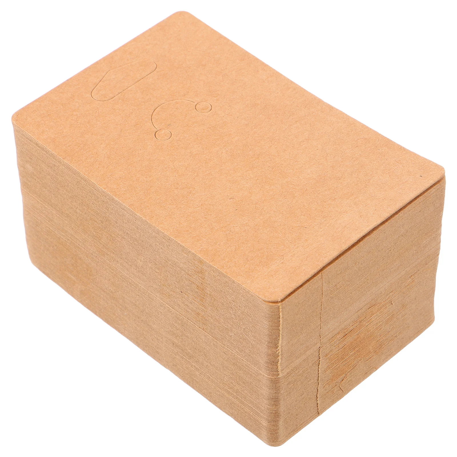 100Pcs Kraft Paper Keychain Display Cards Rustic Brown Card Keychain Holder for Jewelry Packaging Supplies Brown Card