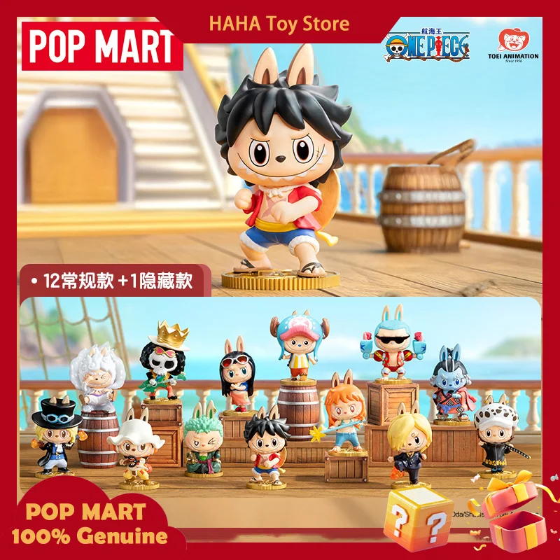 

Genuine The Monsters Labubu One Piece Series Blind Box Figurine Labubu Mystery Box Anime Figure Trendy Collection Kids Xmas Gift