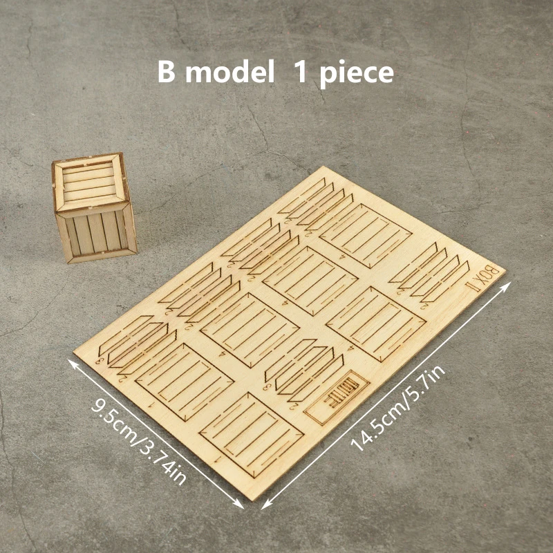 *1pc Handmake Diy Sand Table Scene Layout Materials Diorama Kit 1Pcs Scale 1:35 Mini Wooden Box/Tray Bracket Assembly Model