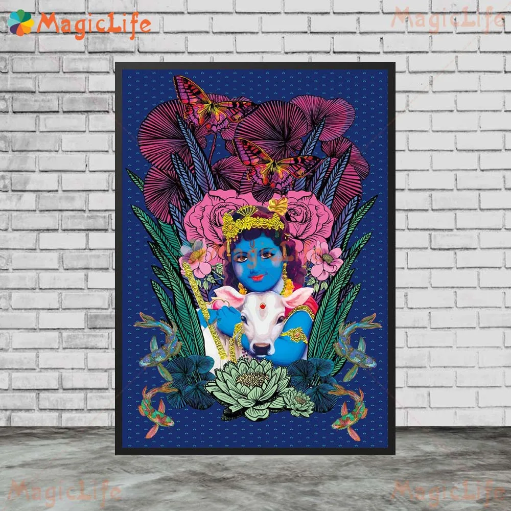 Kali Goddess Hinduism Lakshmi Parvati Shiva Prints Wall Pictures For Church Room Poster Wall Art Canvas Painting Unframed