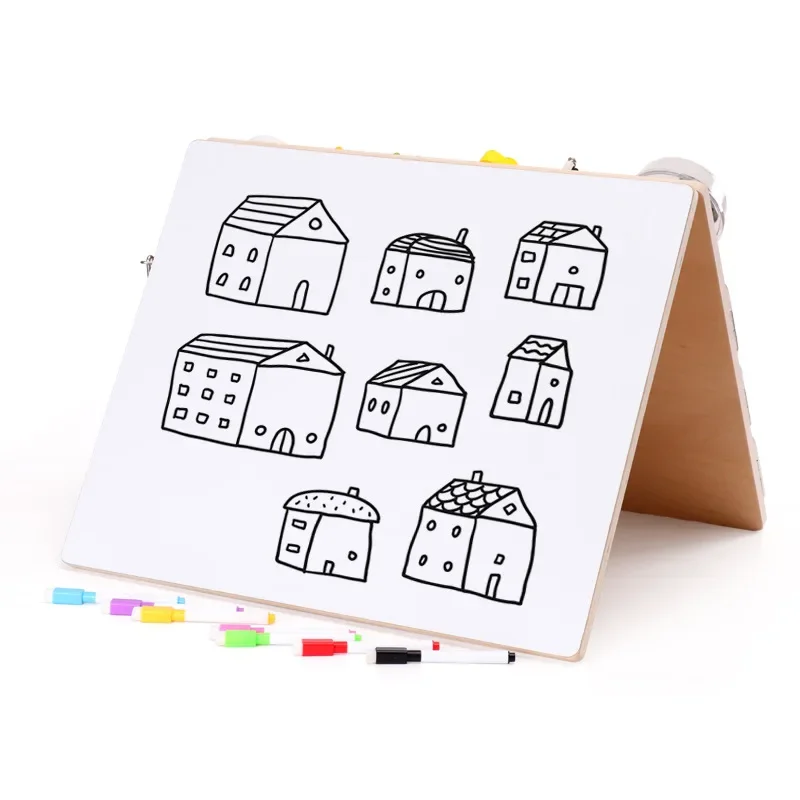 Montessori educação sensorial de madeira matemática brinquedos dupla face ocupado jogos de tabuleiro das crianças magia quadro negro quebra-cabeça brinquedos da criança presente