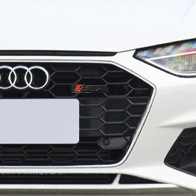 3D Metal SLINE Logo Emblem Car Front Grille Badge For Audi A4 B8 A3 8P A6 C7 8V B9 B7 B6 C6 A5 Q5 C5 A1 Q3 C8 8L Q7 TT S3 S4 S5 - view 5