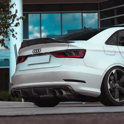 For Audi S3 A3 RS3 8V Sedan 2013-2020 R Style Rear Boot Spoiler Car Rear Trunk Lip Spoiler Wing Rear Roof Spoiler Cap Tuning
