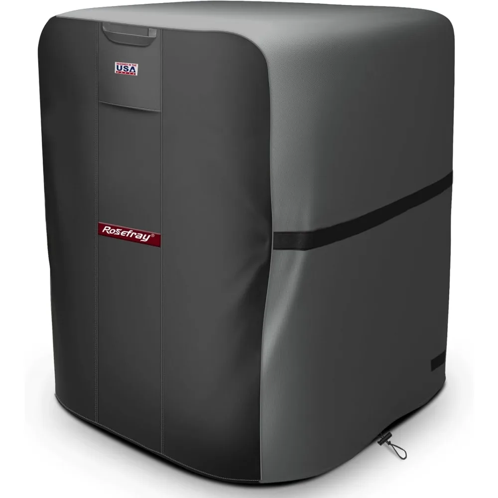 

Водонепроницаемая крышка переменного тока для наружных блоков, сверхпрочная ткань Оксфорд 600D, универсальная квадратная посадка до 38x38x40 дюймов серого/черного цвета