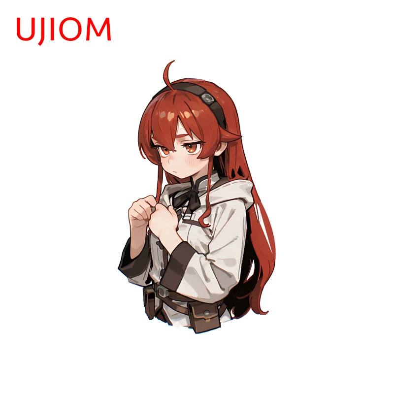 UJIOM Eris Boreas Greyrat Chibi Character Wall Sticker Enchanting Sunscreen Edgy Decal Suitable For Game Room Decor Accessories
