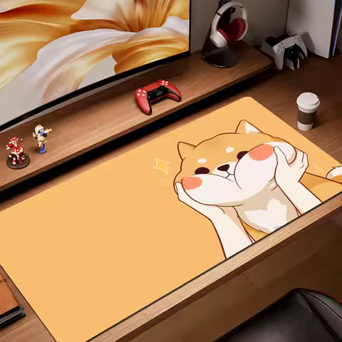 Anime Corgi Kawaii Large Mousepad Laptop Office Rubber Table Mat Computer Gaming Anti Slip Desktop Mouse Pad Cartoon Cute Carpet