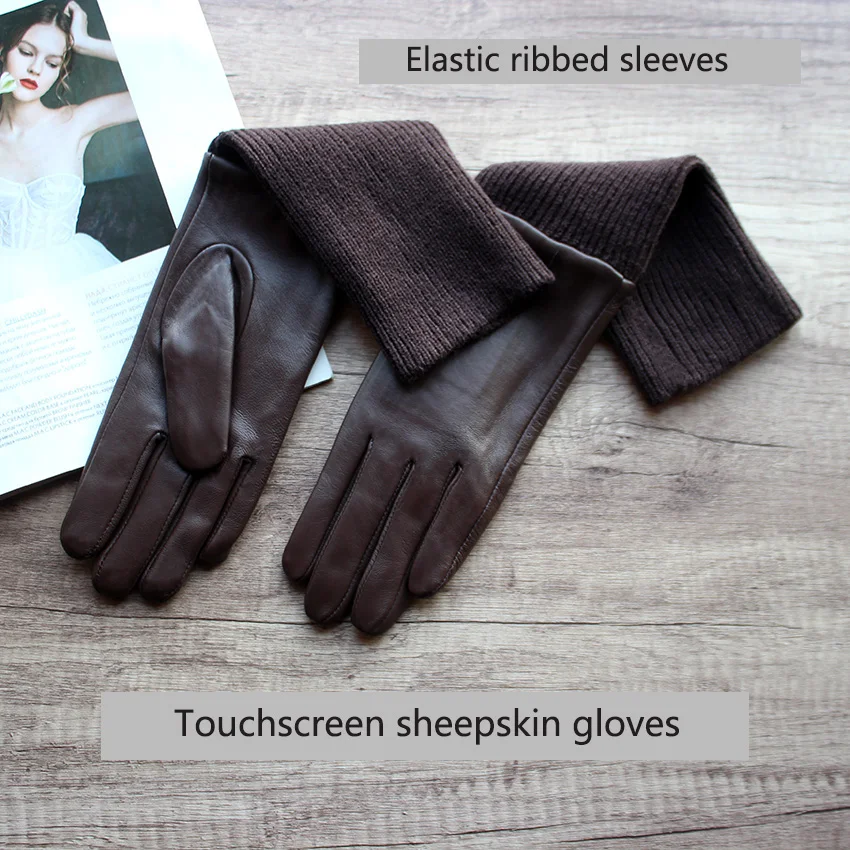 guantes-largos-de-piel-de-oveja-para-mujer-guantes-elasticos-de-cuero-con-pantalla-tactil-mangas-acanaladas-forro-de-terciopelo-guantes-calidos-para-conducir-en-otono-e-invierno
