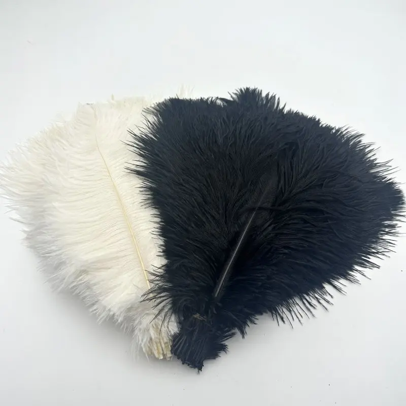 50pcs/lot  Black Ostrich Feathers 6-14 inch 15-40cm for Wedding Decor Craft  Handicraft Accessories Table Centerpieces Carnival
