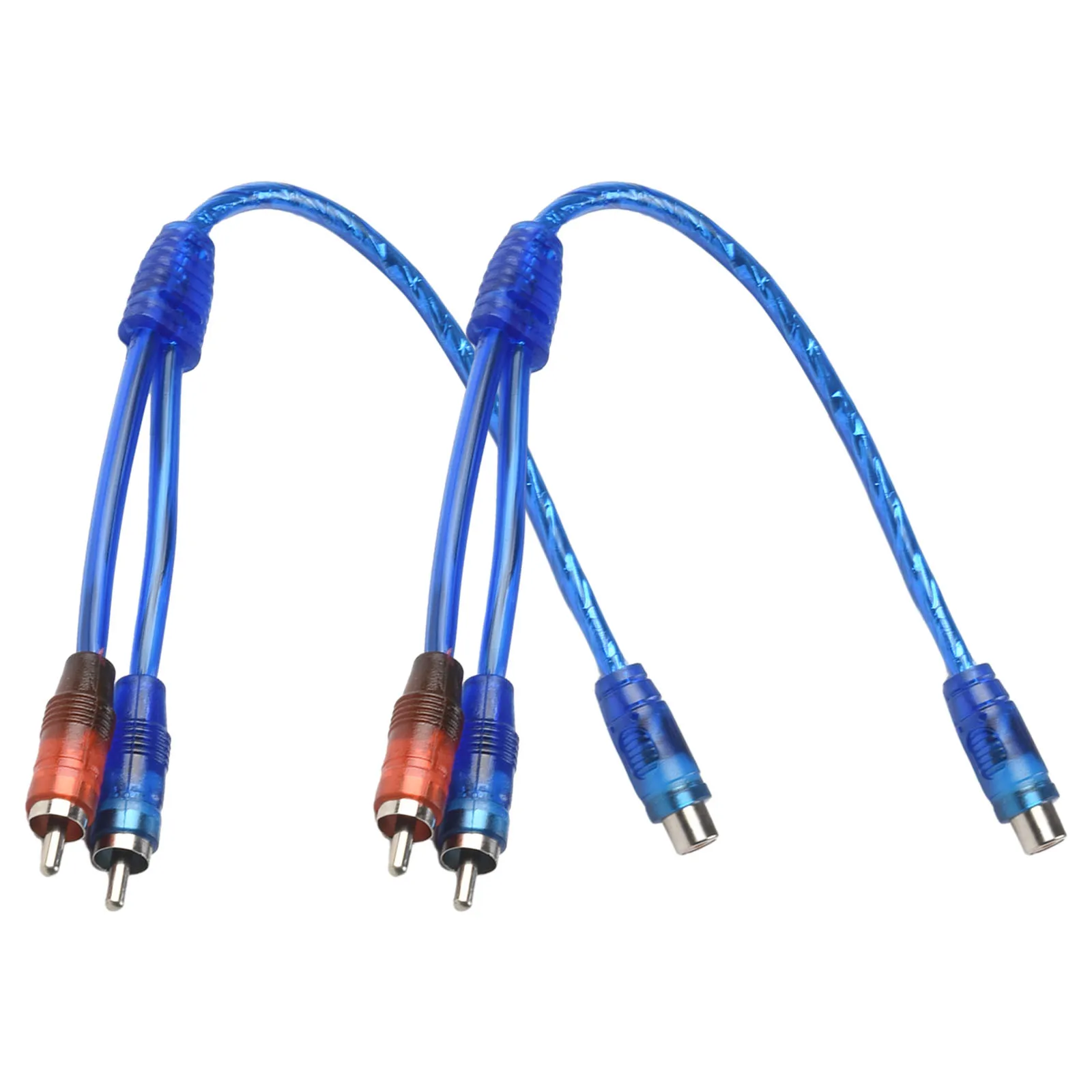 Image of 2-teiliges RCA-Audiokabel-Set, Y-Splitter-Adapter, Computerkabel, 1 Buchse auf 2 Stecker, 12-Zoll-Kabel, Konverter-Adapter, Verlängerungskabel