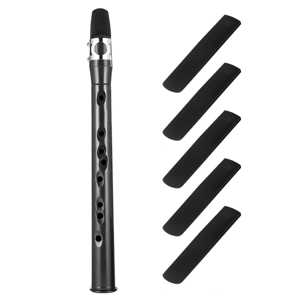 Mini Saxophone Portable Little Saxophone Mini Pocket ABS Bb Saxophone with Alto Mouthpiece 5 Reeds Woodwind Instruments