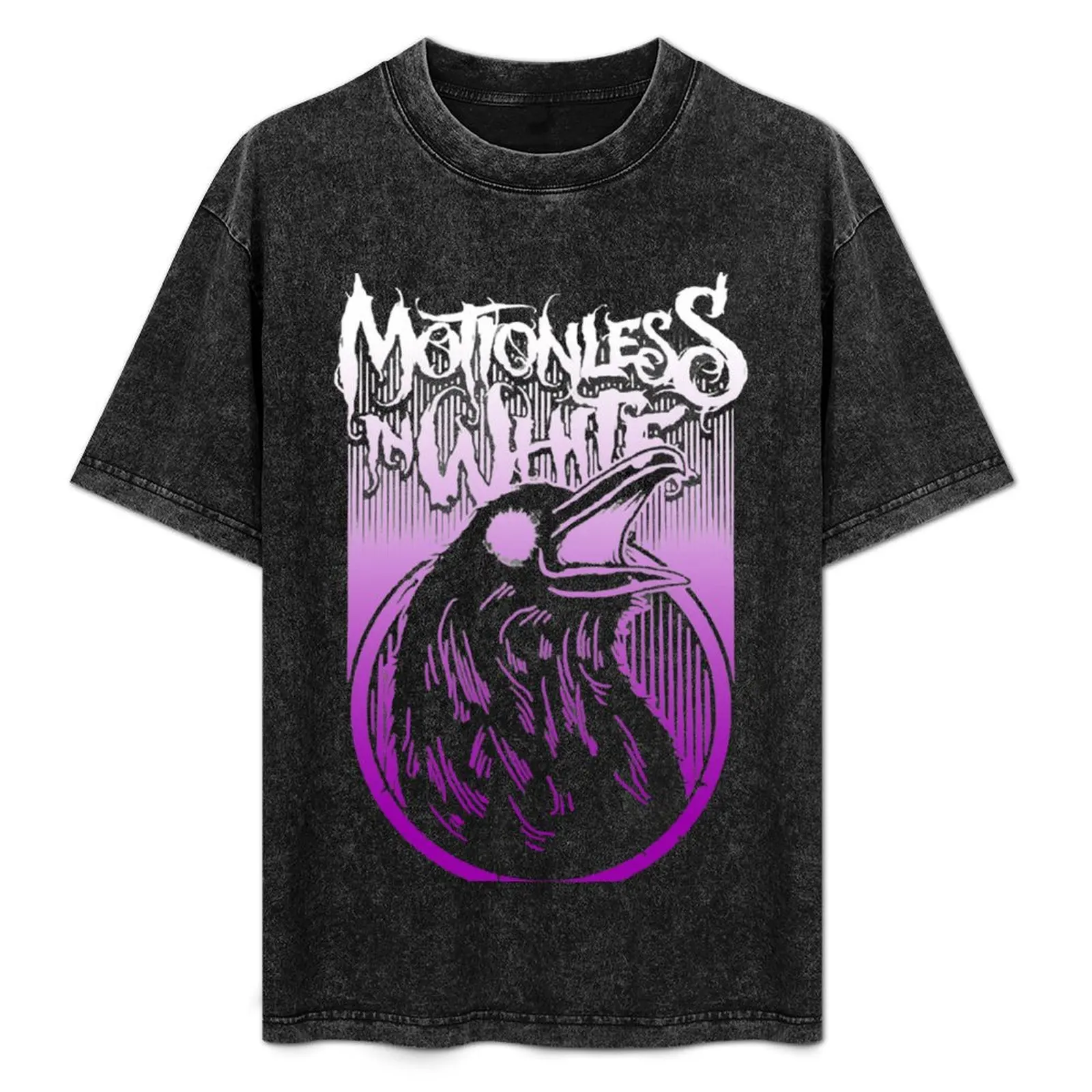 

Creatures Purple White Motionless Art Gift Fan T-Shirt Modern Print Casual T-Shirt