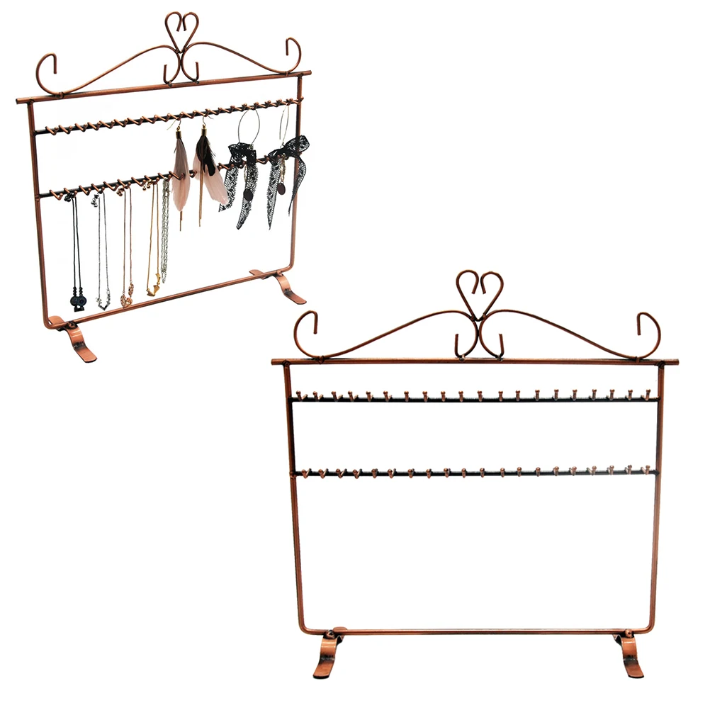 

Metal Necklace Earring Display Stand Jewelry Organizer Hanging Tower Rack Holder
