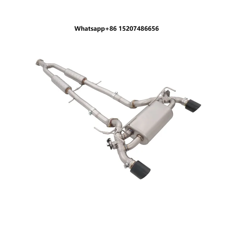 Stainless Steel Exhaust with Remote Control Electronic Valve & Sandblasting for Q50s 3.7L