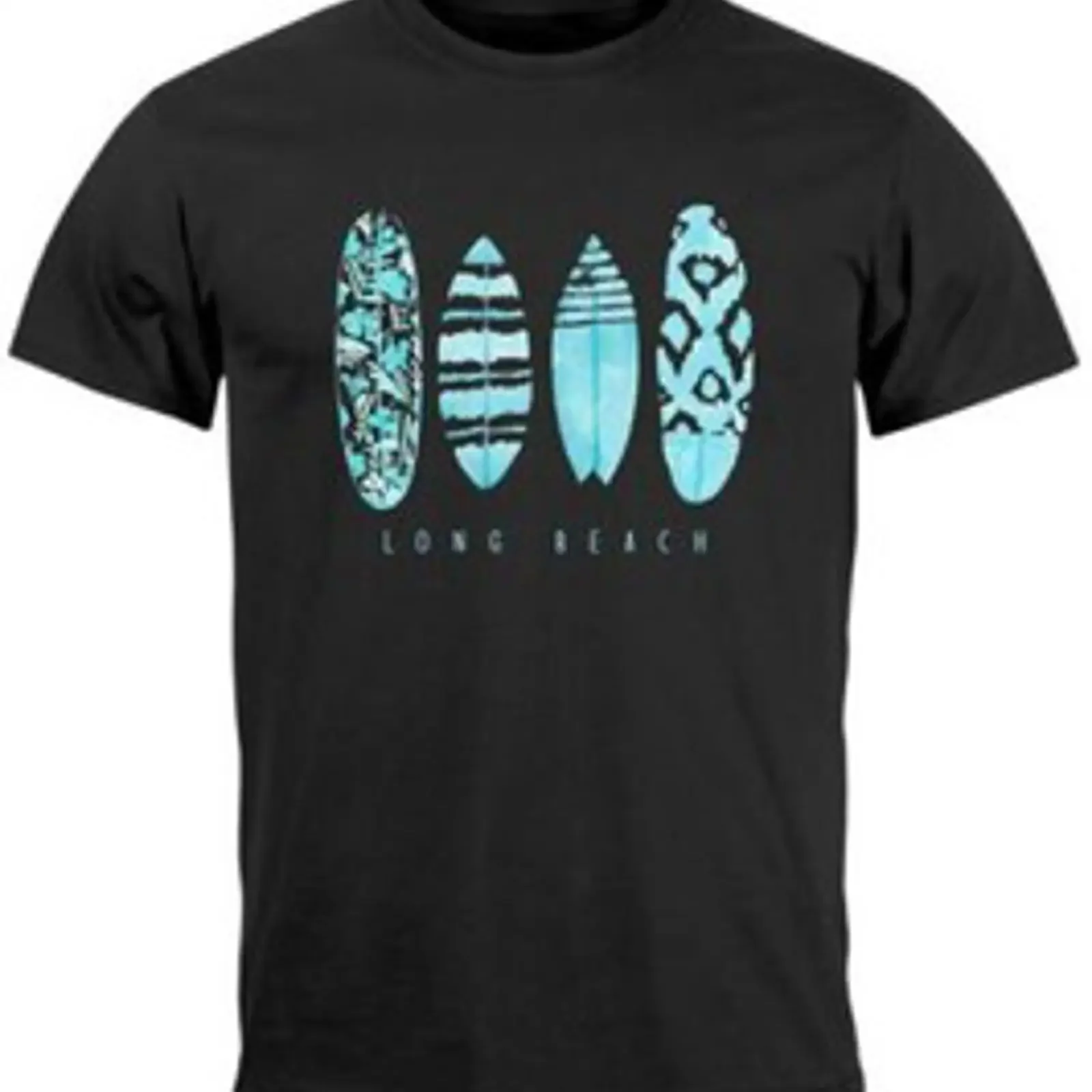 Herren T Shirt Surfing Fashion Aufdruck Long Beach Surfboard Sommer Strand vintage Washed Breathable fashion designer clothes