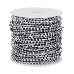 33ft Stainless Steel Ball Chains Beaded Necklace Chains DIY Crafts Metal Small Ball Chains for Jewelry Making Durable