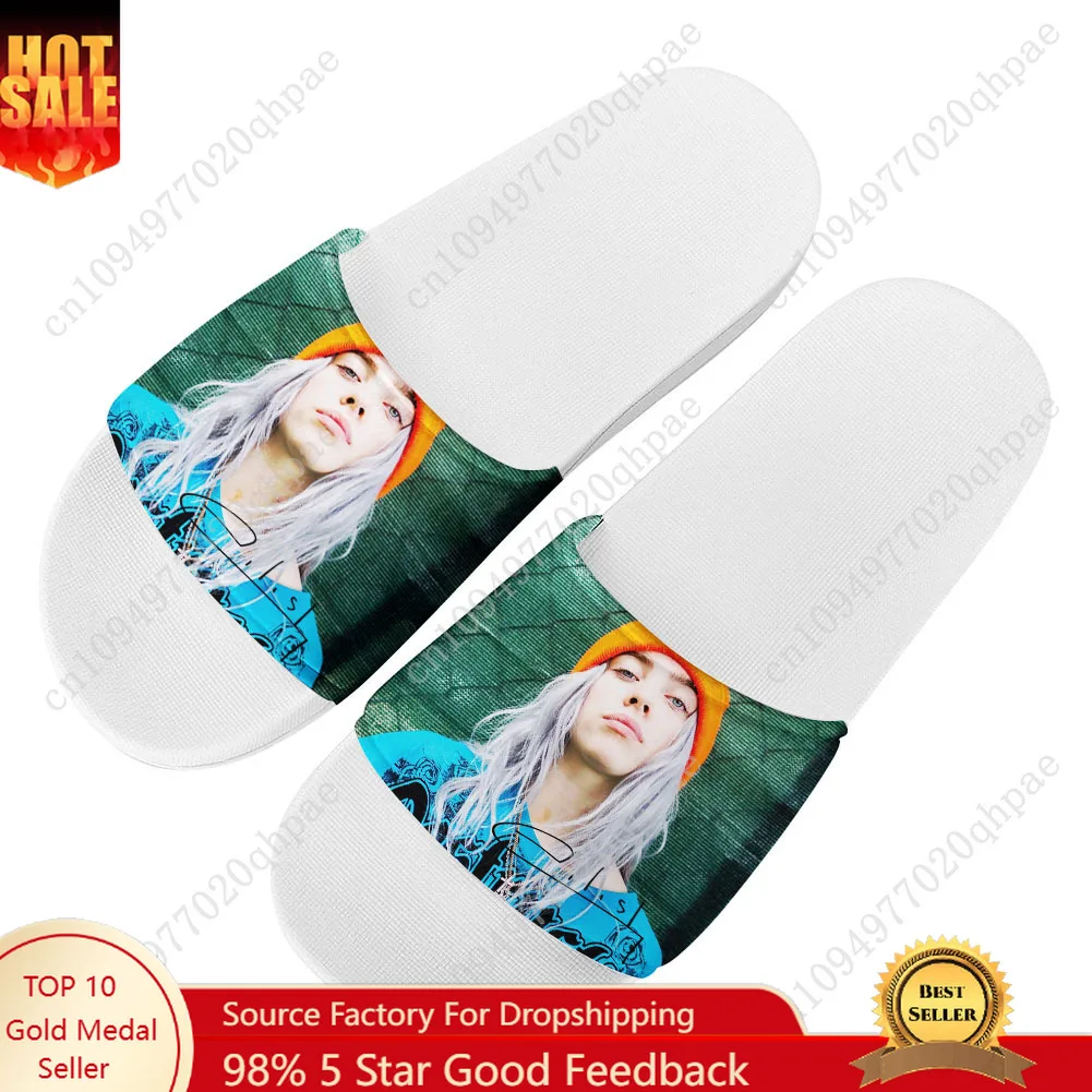 B-Billie E-Eilish Slippers Home Bathroom Sandals Water Shoes Men Women Teenagers Indoor Poor Sandal Customized Summer Slipper