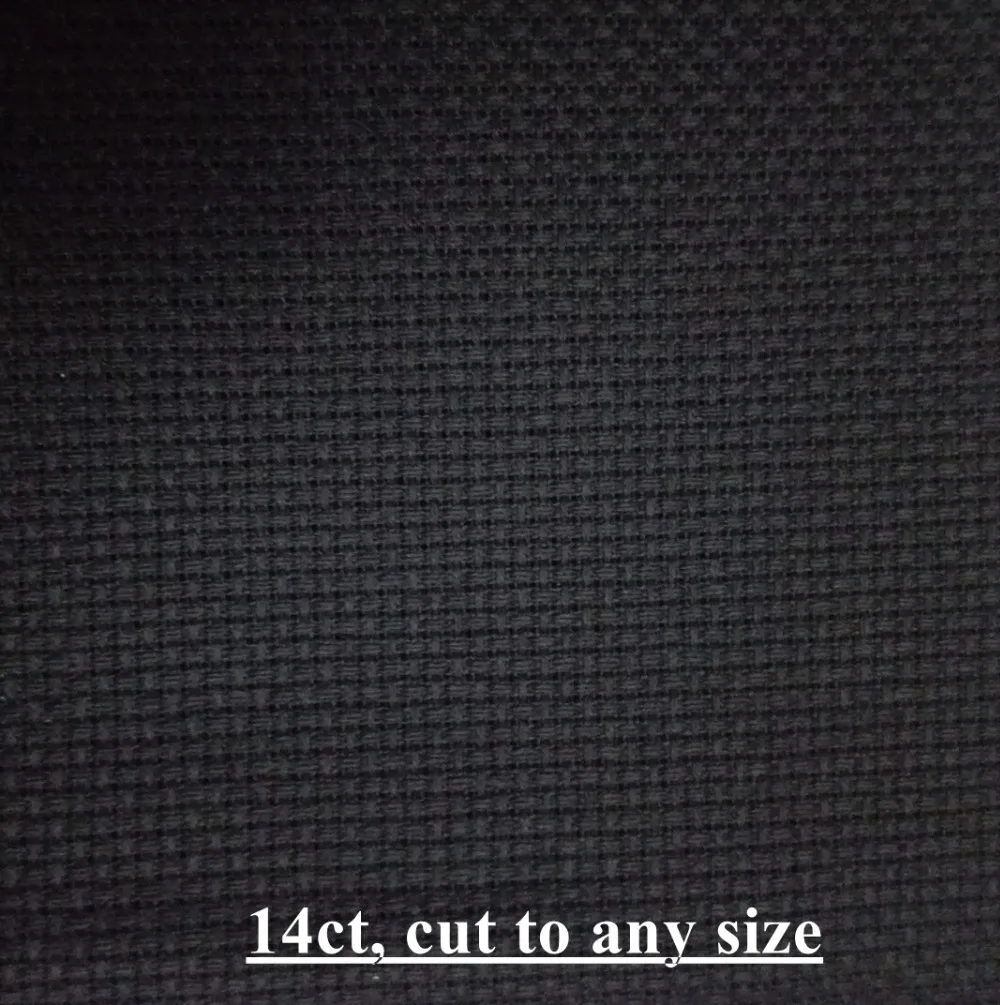 Aida 18ct 14ct 11ct 9CT black color cross stitch fabric canvas DIY hand sew craft handmade stitches embroidery supplies