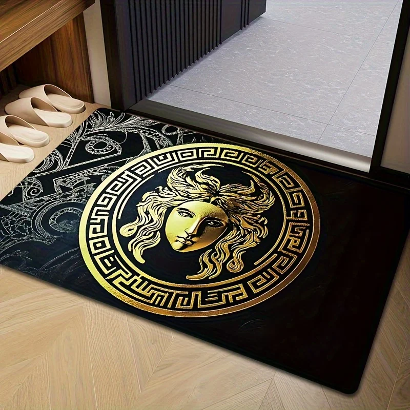 VIKAMA Creative Cool Carpet Warrior Fußmatte, wasserdicht, rutschfest, Küchenteppich, Badezimmermatte, Teppich für Schlafzimmer, Teppich für Wohnzimmer
