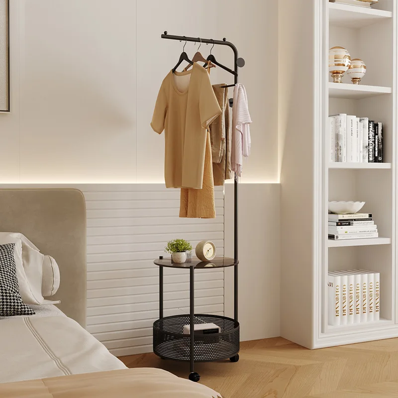 

Factory direct sales floor-to-ceiling hanger bedside table integrated coat rack light luxury clothes rack removable storage rack