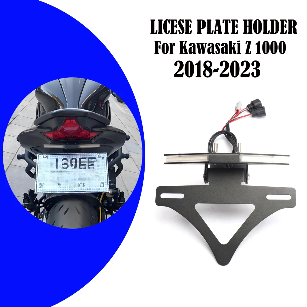 

For Kawasaki Z1000 Z 1000 2018-2023 Motorcycle LED Tail Stop Light Integrated Turn Signals Brake License Plate Bracket
