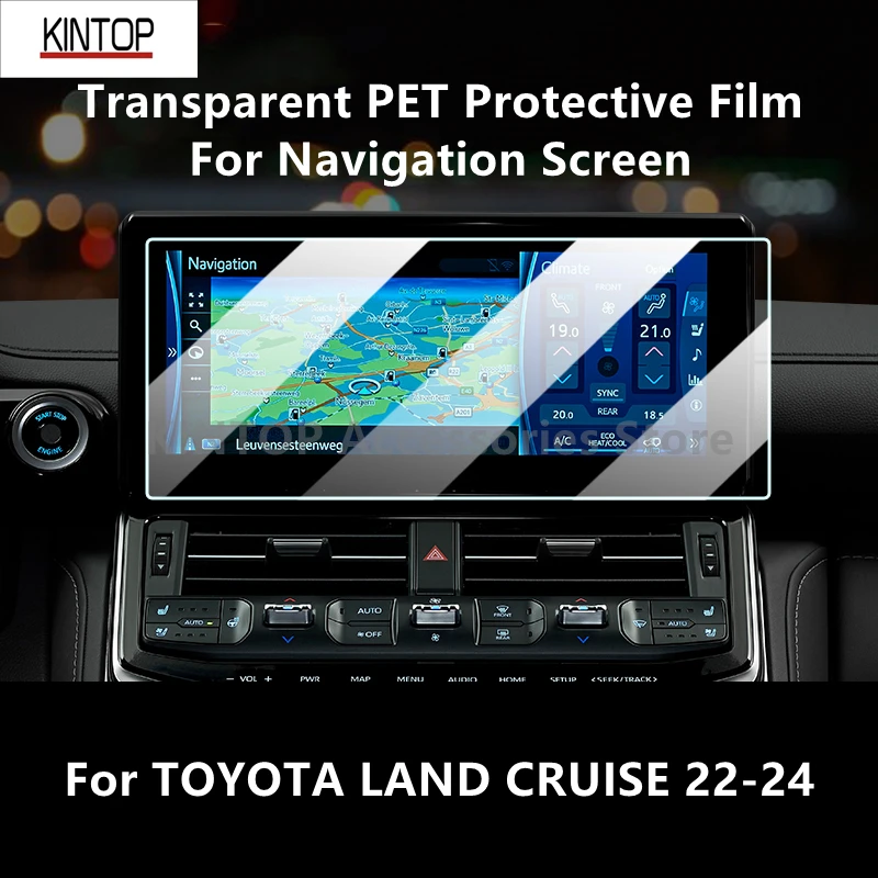 

For TOYOTA LAND CRUISE 22-24 Navigation Screen Transparent PET Protective Film Anti-scratch Accessories Refit