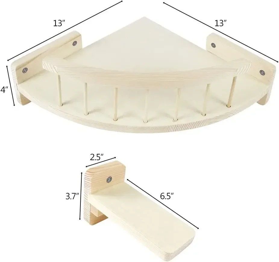 Amaca per gatti montata a parete in legno Letti e accessori per animali domestici Giocattolo per rack per gatti