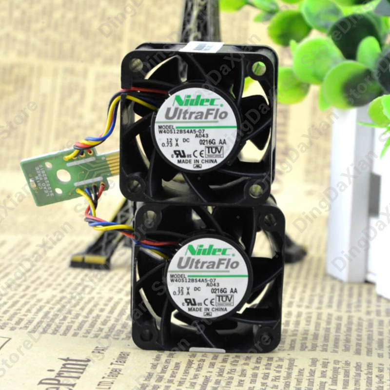 l 1PCS Nidec W40S12BS4A5-07 | 12V 0.73A | 4CM | 1U Server Dual Chassis Fan