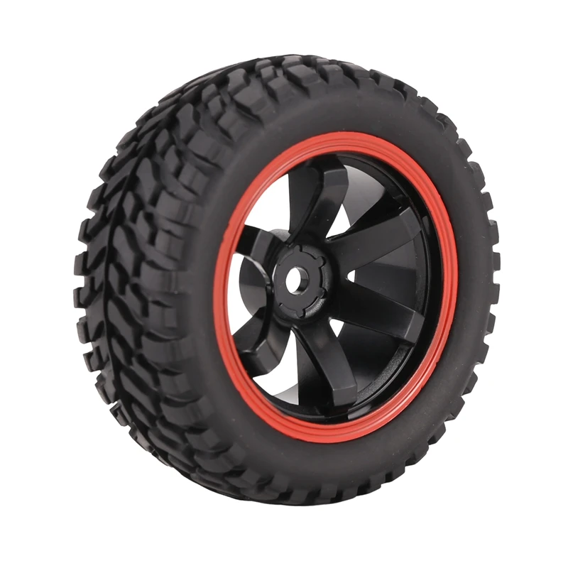 For 1:10 Rally Car 75Mm Rubber Tires And Wheel Rims For 1/10 Scale HSP 94123 HPI Kyosho Tamiya RC On Road Car