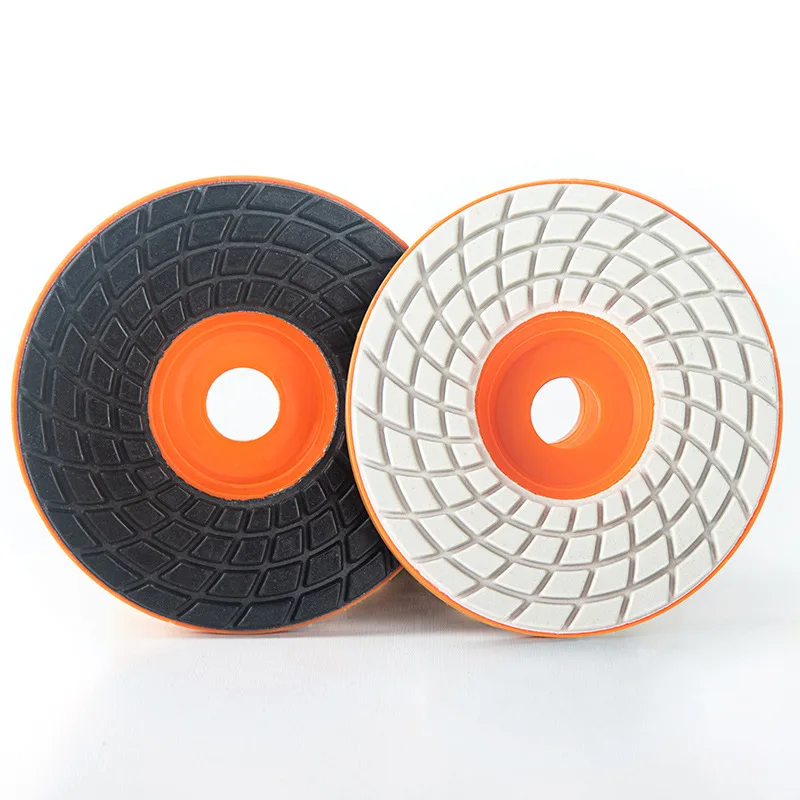 7 Stück 4" 100mm Schleifscheiben mit Schnallenverschluss für Nass- und Trockenpolitur, Flexible Scheiben für Stein, Quarz, Marmor, Granit, Beton-Schleifen – Detail 1