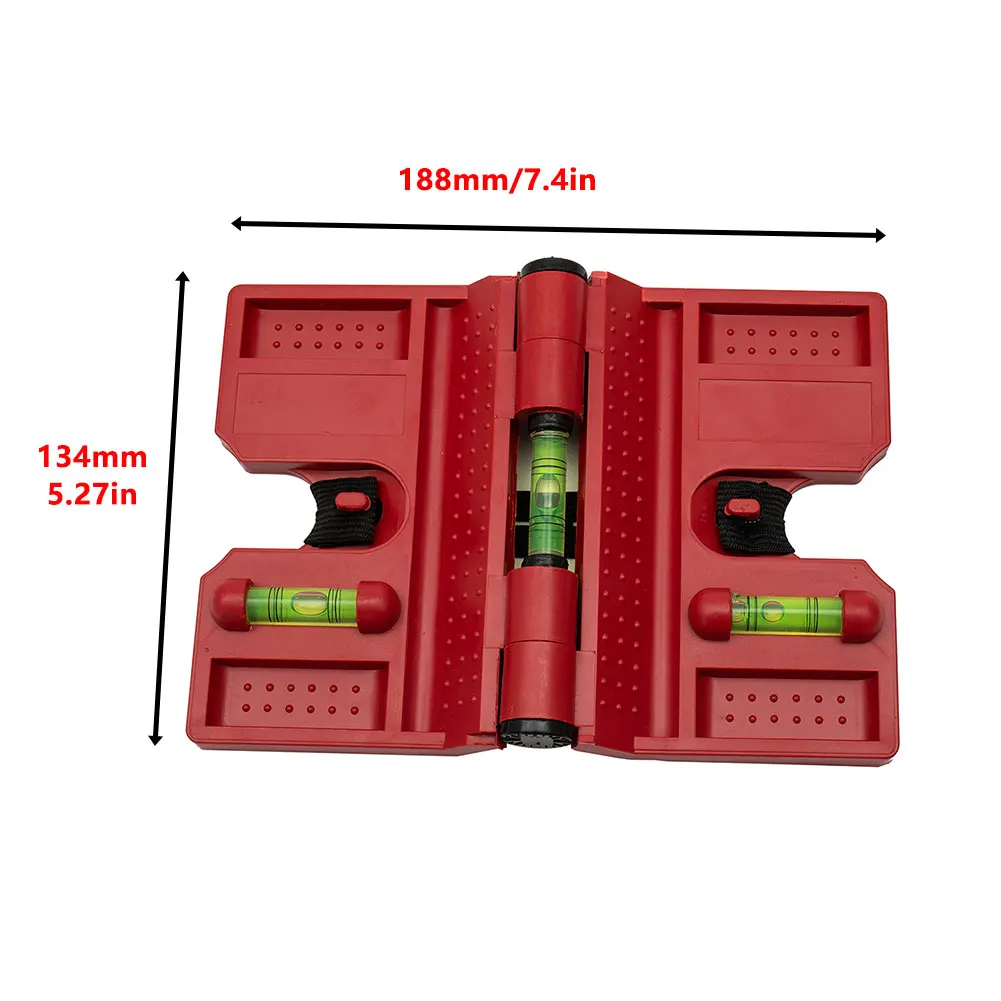 Activity Tube Angle Meter Level Fence Post Pipe Magnetic Adjustable With Strap Horizontal Vertical 3 Vials