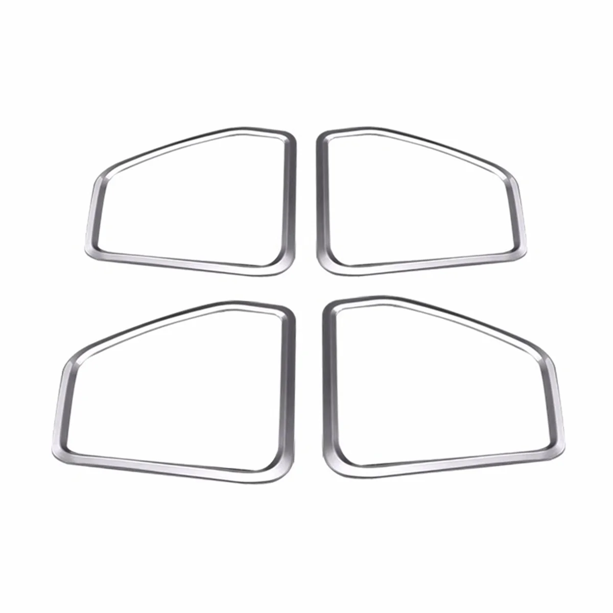 For Porsche Macan 2015-2021 Silver ABS Door Speaker Horn Ring Frame Cover Trim